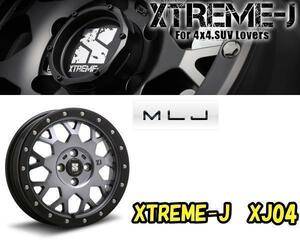新品 15インチ XTREME-J XJ04 ムーブ/タント/N-BOX/ワゴンR 4本 [グロスブラックマシーン・スモーククリア] [4本セット] [MLJ]