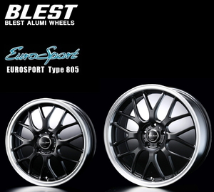 納期注意 業販品 直送品 BLEST EuroSport Type 805 14インチ 4.5J+45 4-100 73.1φ ブラック ホイール 4本 [個人名での注文不可]