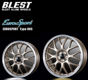 納期注意 業販品 直送品 BLEST EuroSport Type 805 17インチ 7J+42 4-100 73.1φ ブロンズ ホイール 4本 [個人名での注文不可]