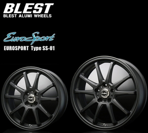 納期注意 業販品 直送品 BLEST EuroSport TypeSS-01 18インチ 7J+48 5-100 73.1φ ブラック ホイール 4本 [個人名での注文不可]