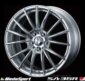 [業販限定販売] [17インチ] [軽量] [WedsSport SA-35R] [7J+43] [205/45R17] [アクア/スイフト/フリード] [VI-SILVER]