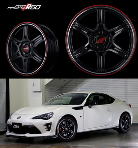 [業販限定販売] [新品] [18インチ] [RMP RACING R60] [8J+45 5-100] [225/50R18] [インプレッサXV] [ブラック/リム レッドライン]