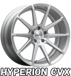 納期注意 業販品 直送品 HYPERION CVX 19インチ 9.5J+38 5-114.3 セミグロスポリッシュ シルバー 4本セット (個人宅)個人名での注文不可