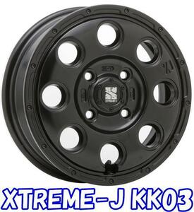 [業販限定販売] 12インチ [3.5J] XTREME-J KK03 軽トラ/軽バン 4本SET [車検対応] [サテンブラック] [MLJ] [軽自動車用] [ホイール]