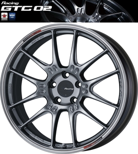 納期注意 業販品 直送品 ENKEI Racing GTC02 17インチ 8.5J+43 4-100 75φ HS(シルバー) ホイール 4本 (個人宅)個人名での注文不可