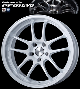 納期注意 業販品 直送品 ENKEI Performance Line PF01EVO 17インチ 9.5J+12 5-114.3 75φ PW(ホワイト) ホイール 4本 [個人名での注文不可]