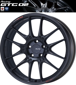 納期注意 業販品 直送品 ENKEI Racing GTC02 17インチ 7.5J+35 5-100 75φ MBK(ブラック) ホイール 4本 (個人宅)個人名での注文不可