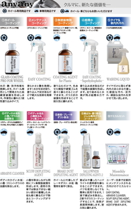 送料無料 anyany 9.黄ばみ・曇り除去 ジェル専用ガラスコーティング (No.31550010) (100ml/25ml) 磨き用スポンジx2個/塗り込みスポンジx6個