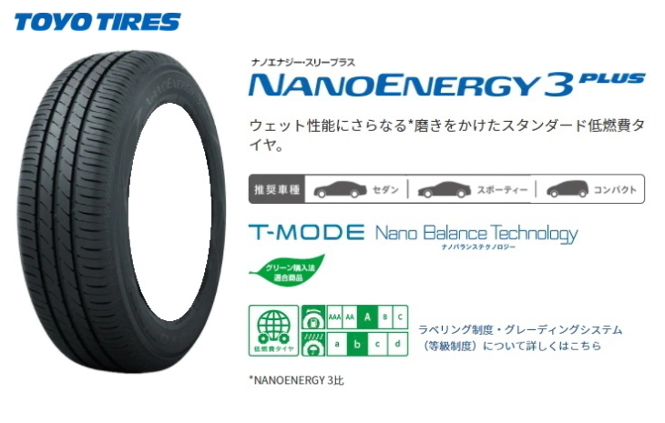 TOYO TIRE NANOENERGY 3 PLUS R W オークション比較   価格.com