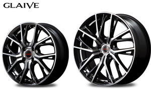 [業販限定販売] [新品] [15インチ] [VERTEC ONE GLAIVE] [5.5J+43] [185/65R15] [ノート(E12系)] [DBP/UCDC] [ブラポリ] [MID]