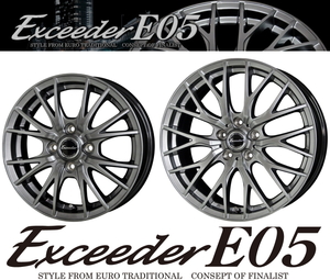 [業販限定販売] [冬用] 4本セット 新品 Exceeder E05 CS 17インチ 7J+55 ブリヂストン VRX2 225/60R17 エルグランド(E52系)