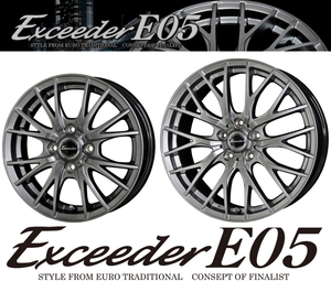 [業販限定販売] [新品] [18インチ] [Exceeder E05] [5-100] [225/45R18] [レガシィ(BR/BM系)] [エクシーダ] シルバー [CS]