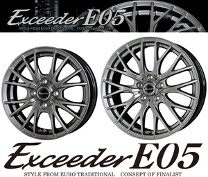 業販品 冬用 新品 18インチ ブリヂストン VRX3 [Exceeder E05] [7.5J+38] [215/45R18] [レクサス IS] [エクシーダ] シルバー [CS]