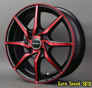 [業販限定販売] [15インチ] EuroSpeed S810 [5.5J+45] [185/60R15] [フィットシャトル] [ユーロスピード] [赤] [レッド] [RED]