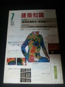 Ba1 13793 建築知識 1980年7月号 VOL.22 NO.262 建築設備読本/環境編 超高層ビルの集中制御管理盤 人体の表面温度分布 ある住宅の風通し 他