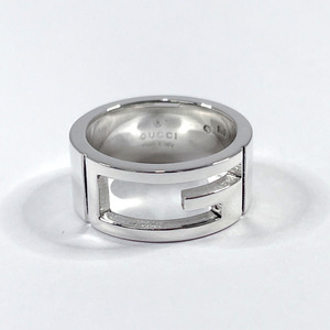★ 8.5 ★ Gucci Gucci Ring / Ring Franded Cut Out G Silver 925 Ювелирные изделия аксессуаров