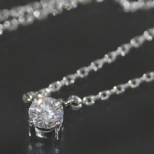 Tasaki Diamond 0,432CT Si2 D Цветное ожерелье платины 40 см ● Подвеска 3,8 г Новый законченное Tazaki Pearl Tasaki 4673a