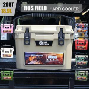 ROS FIELD Roth поле производства cooler-box твердый cooler-box 18.9L/20QT 20L розовый бежевый Army камуфляж -ju камуфляж 