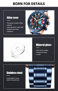 CURREN メンズ 腕時計 高品質 クオーツ カジュアル スポーツ ミリタリー ウォッチ 8401 クロノグラフ 防水 時計 ブラウン