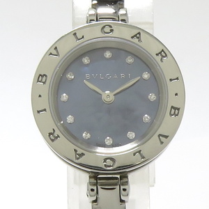 [ б/у ]BVLGARI B-ZERO1 женские наручные часы нержавеющая сталь 12P кварц голубой ракушка циферблат BZ23S