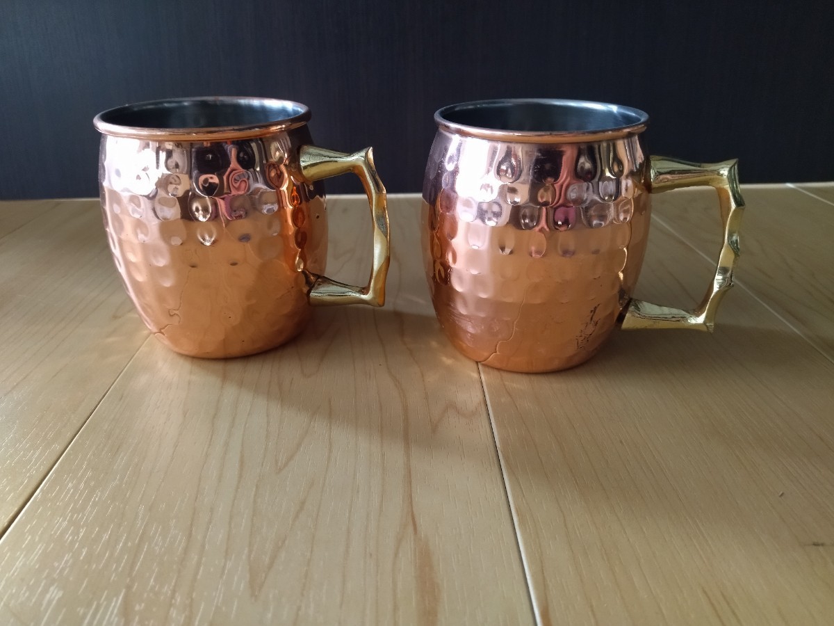 Ys328☆おしゃれマグ12個!☆銅のマグカップ550ml12個セット☆ビール