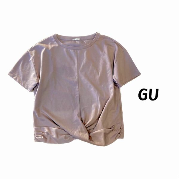 【GU】 半袖シャツ　tｼｬﾂ ラベンダー　レディースtｼｬﾂ