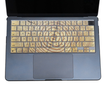 【ケース&キーボードカバーセット】 M1 M2 MacBook Air 13.3 13.6 木目調 ウッド柄 ハードシェルケース & USキーボードカバー _画像6