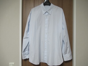 ギャルリーヴィーGALERIEVIE　オーバーサイズシャツ　　水色　コットンブロード　