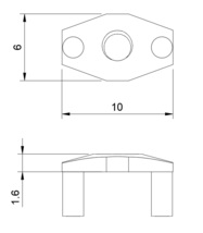 プラモデル用M3薄ナット　3Dプリンタ出力レジンパーツ　プラモデル固定用　艦船　AFV　カーモデル　4_画像3