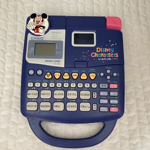 シールワープロ　ディズニー　ミッキー　テプラ ネームランド CASIO