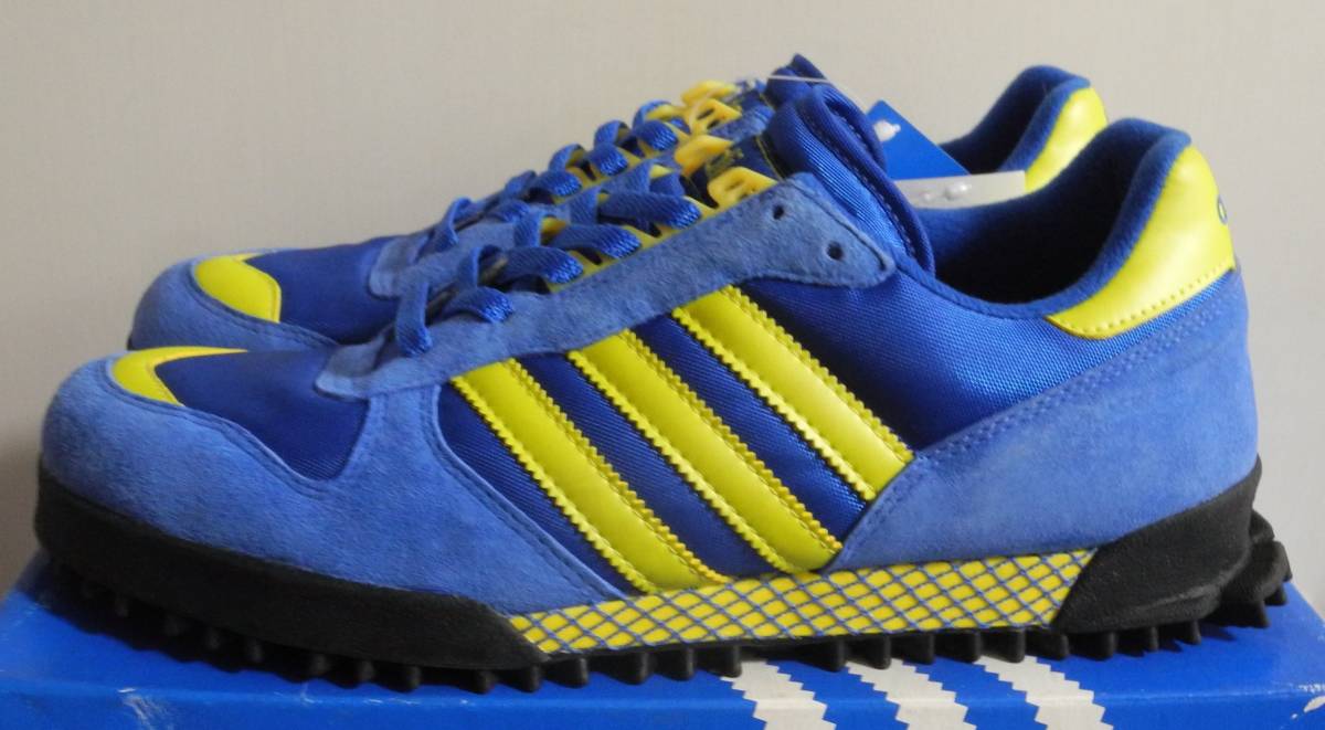 adidasアディダス2002年マラソントレーナー27.5パープル×イエロー新品-