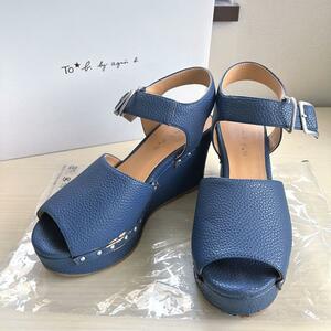 # обычная цена 19,800 иен * размер M*23.5cm*To b. by agnes b. палец на ноге Be bai Agnes B * платформа сандалии * голубой #
