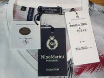 ★Nino Marini〓イタリー製ボタニカル柄切替 VネックTシャツ〓L 新品 定価19,800円（税込） 白_画像3