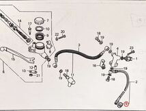 送料無料 ホンダ純正新品 CB350F CB400F 408 398用 フロントフェンダー ブレーキホース グロメット マスターシリンダー キャリパー 57B _画像2