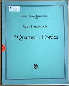  Pierre * is skenof string comfort four -ply . bending no. 1 number import musical score Pierre Hasquenoph 1er Quartuor a Cordes foreign book 