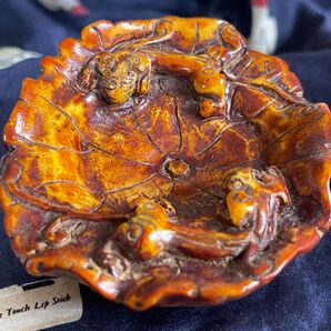 筆洗 骨牙材質 貔彫刻 江戸時期 文房四宝 希少 骨董品