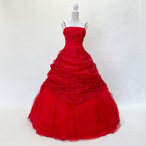  used color dress Lovely Wedding red red 11 number T Princess wedding photograph photographing photo . costume stage dress musical performance .C-159