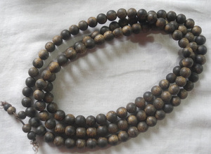 Vietnam production . tree necklace beads water ... superior article on goods! is good fragrance & wood grain genuine article 19g 6,5mm 108 sphere Buddhist altar fittings ..agarwood healing aroma 