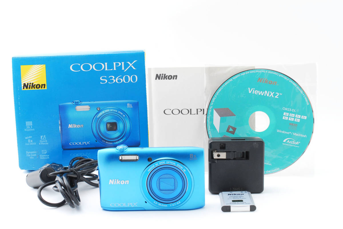 レビューを書けば送料当店負担】 動作確認済み Nikon COOLPIX S3600 セット