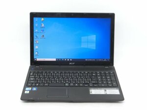 カメラ内蔵/15.6型/ノートPC/Windows10/爆速SSD128/４GB/i5-M480/ACER　5742　 新品無線マウス MS office2021ProPlus搭載