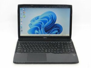 最新Win11Pro/カメラ内蔵/中古/15.6型/ノートPC/新品SSD256/8GB/4世代i3/FMV　AH45/R　 　新品無線マウス　MS office2021搭載　HDMI/USB3.0