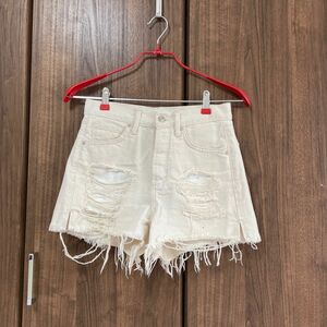 日本未入荷　MANGO ショートパンツ　ジーンズ　 ビンテージ　 デニムショートパンツ ダメージデニム