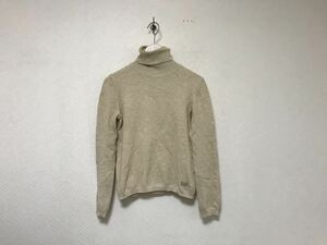 本物カルバンクラインckCalvinKleinラメタートルネックニット長袖サーフアメカジミリタリービジネススーツ金ゴールドイタリア製レディースM