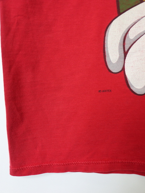 90s USA製 ルーニーテューンズ マービン・ザ・マーシャン プリント Tシャツ(メンズ L)レッド ヴィンテージ 90s USA製 ルーニーテューンズ マービン・ザ・マーシャン プリント Tシャツ(メンズ L)レッド ヴィンテージ