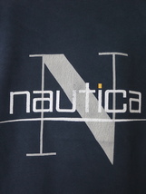 90s USA製 NAUTICA ノーティカ プリント Tシャツ(メンズ L)ネイビー ヴィンテージ_画像6