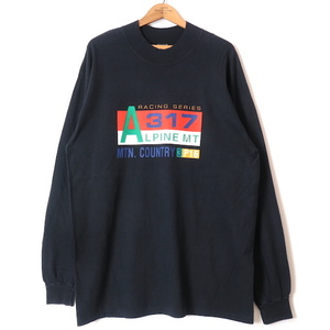 GAP■ロゴプリントロングスリーブTシャツ ブラック/L ギャップ 90S OLD GAP RACING SERIES