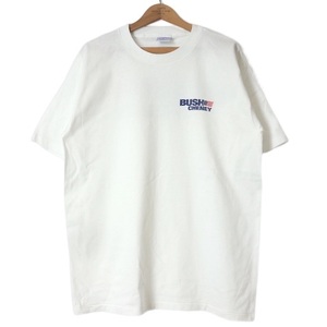 All Sport■BUSH CHENEY ブッシュ チェイニー プリントTシャツ ホワイト/L 00S 政治 USA製 大統領