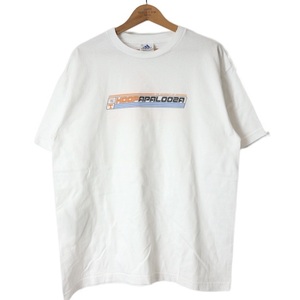 adidas■“HOOPAPALOOZA” プリントTシャツ ホワイト/L ９０S アディダス