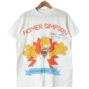 unknown■シンプソンズ プリントTシャツ ホワイト/M程度 90S アニメ Simpsons