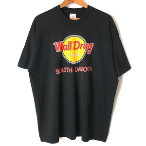 90s USA製 Wall Drug CAFE プリント Tシャツ(メンズ XXL)ブラック ハードロックカフェ パロディー ヴィンテージ